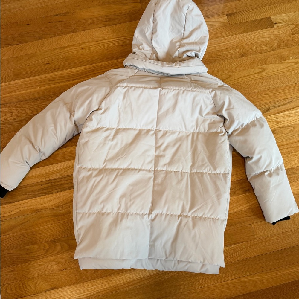 Cream Puffer Jacket with Soft Lining - Picture 3 of 3